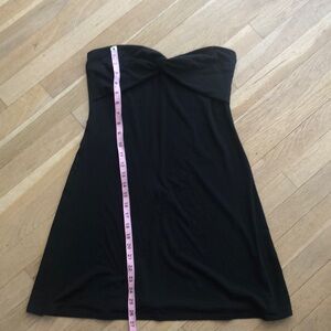 Black strapless beach coverup